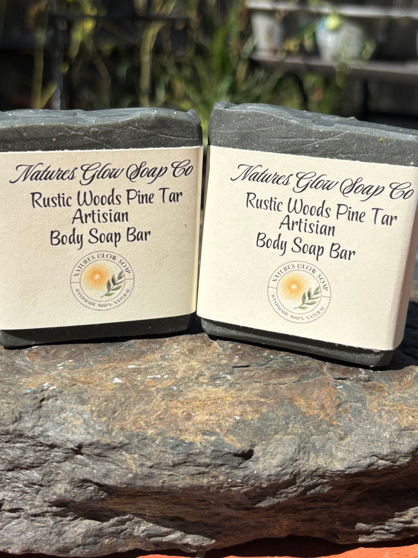 🌲 Rustic Woods Pine Tar Artisan Body Soap Bar, Natural, Exfoliating, Detoxifying Body Bar.