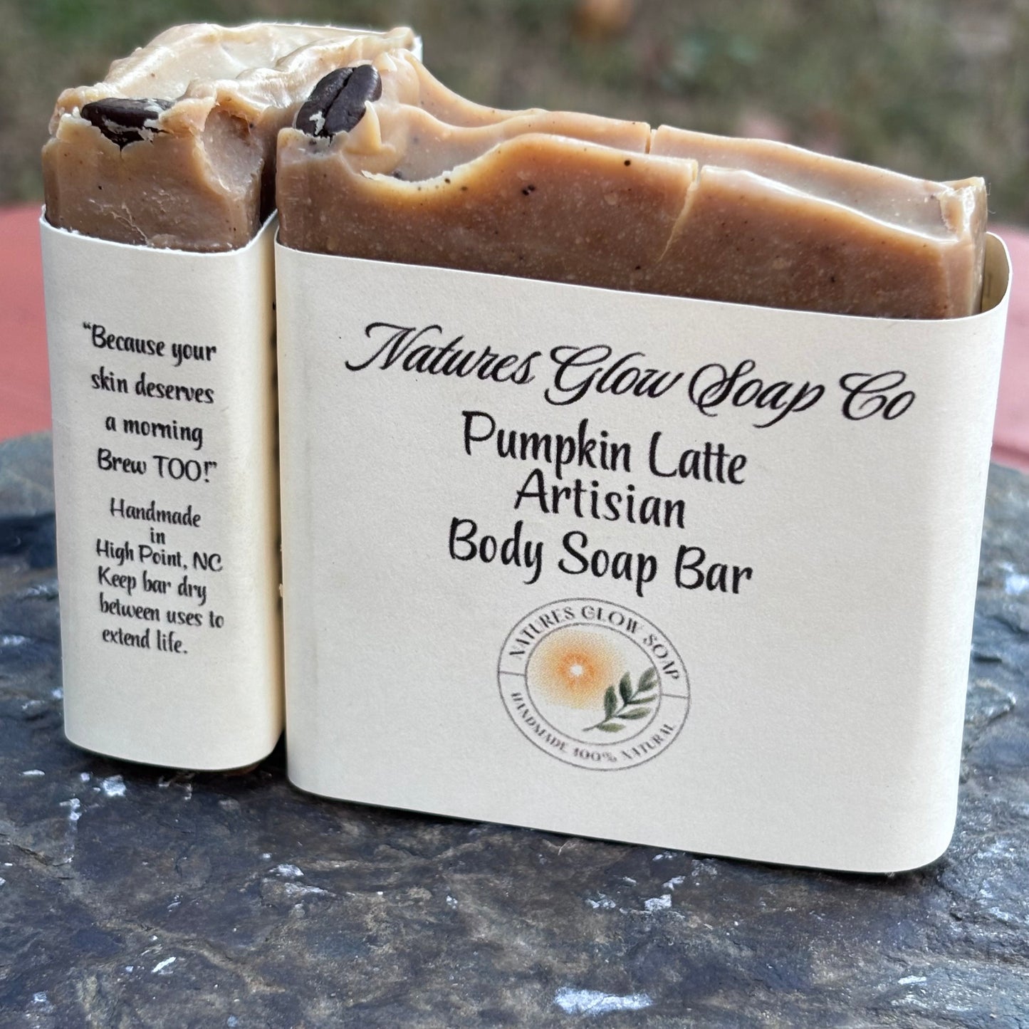 Sweet Pumpkin Latte Moisturizing Natural Coffee Infused Tallow Body Bar Soap