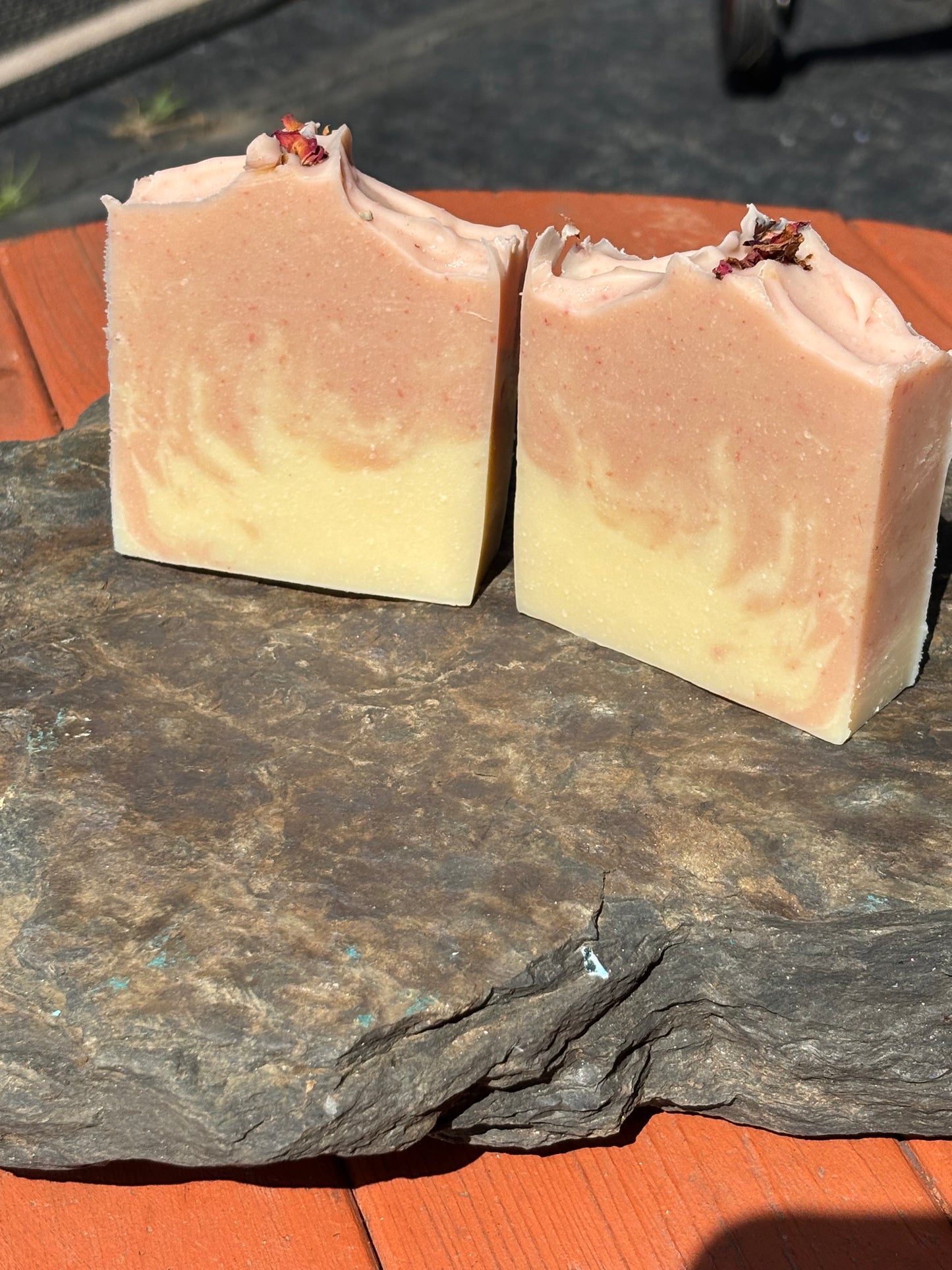 Natural Rose Goats Milk Body Soap Bar