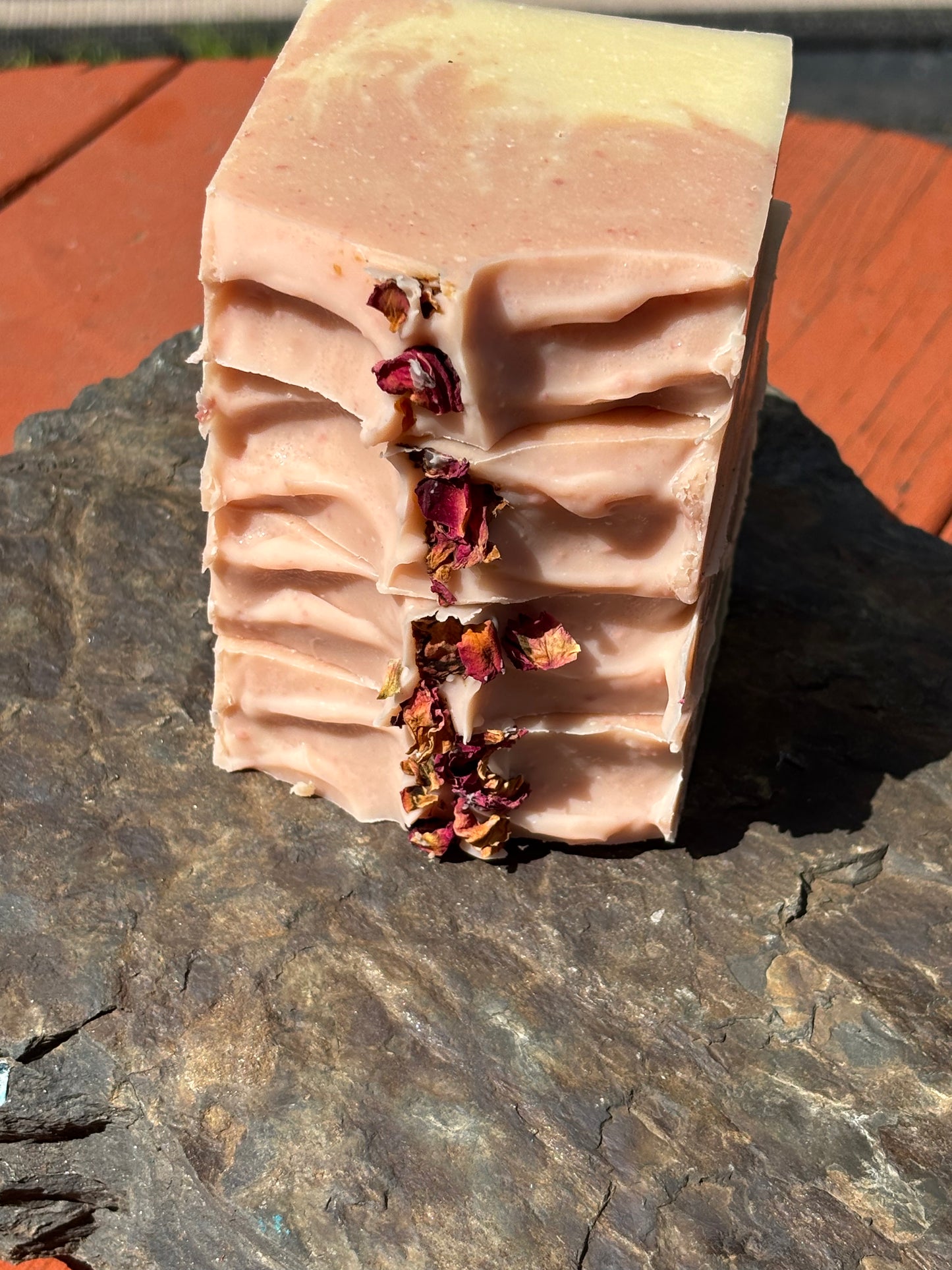 Natural Rose Goats Milk Body Soap Bar