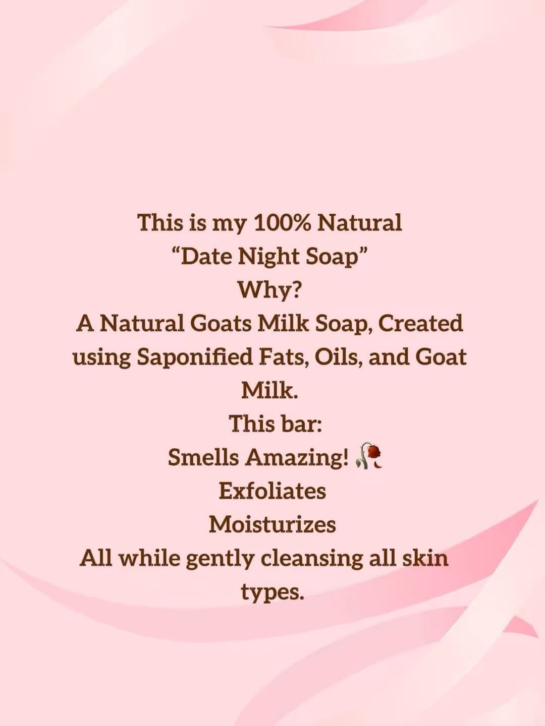 Natural Rose Goats Milk Body Soap Bar