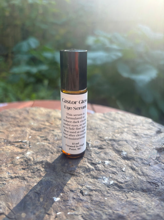 All Natural Castor Under Eye Glow. Castor & Frankincense Under Eye Serum – Roll-On Brightening & Revitalizing Formula