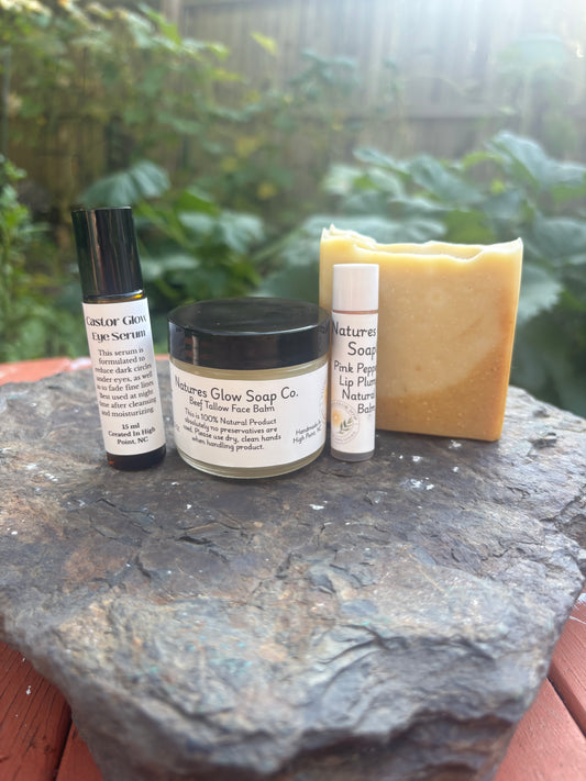 Tallow Based 100% Natural Age Away Face Skincare Routine for Dry & Aging Skin.