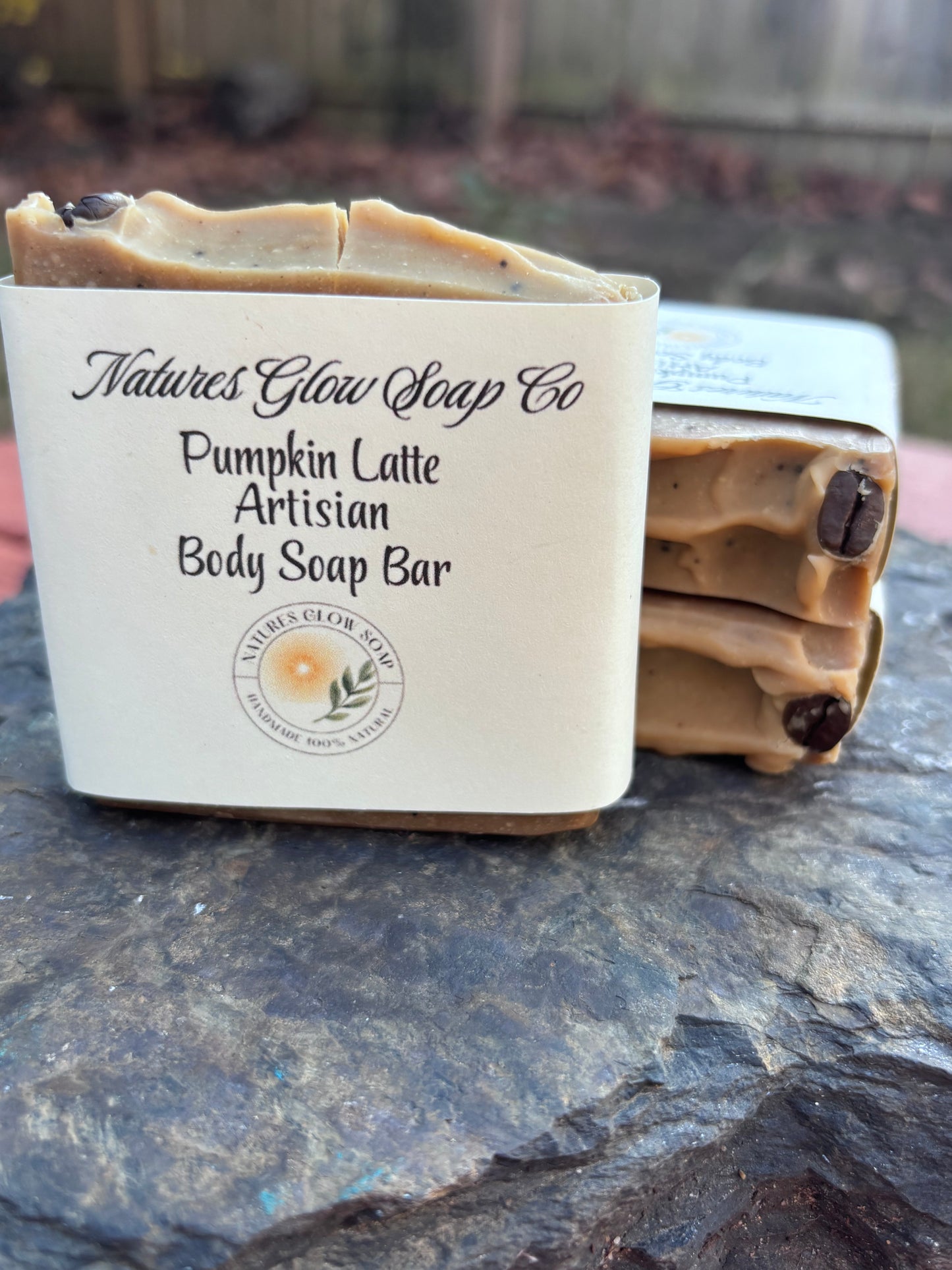 Sweet Pumpkin Latte Moisturizing Natural Coffee Infused Tallow Body Bar Soap